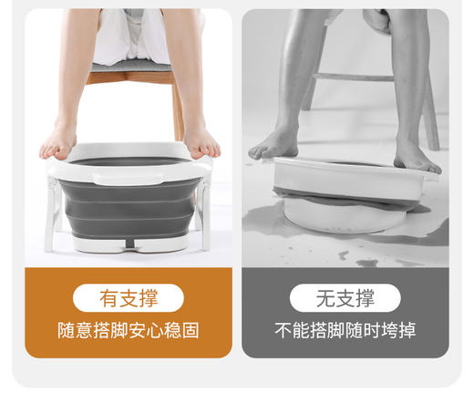 团购-星浩  美丽雅可折叠泡脚桶39cm1个15L HC99333 商品图7