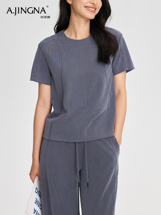 【凉感抗菌】阿菁娜简约休闲时尚短上衣F31C301021 商品图4