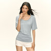 Ariseism 美式复古设计感上松下紧短袖T恤女夏季新款上衣 商品缩略图2