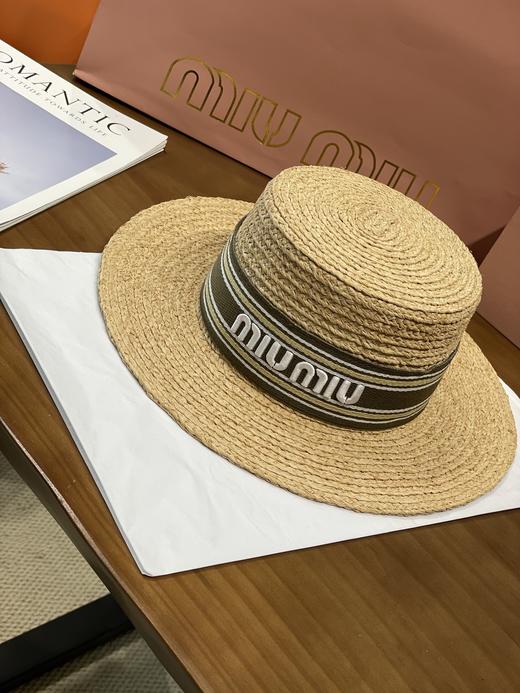 miumiu 织带字母Logo 新款草帽 两色（CO） 商品图5