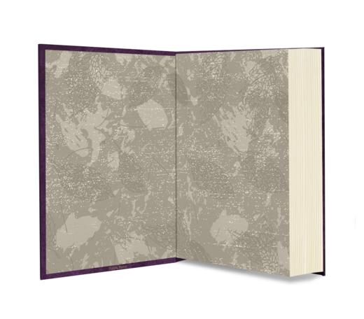 【限量真皮定制】【北岛亲签钤印】《波动》紫罗兰皱面风格蜡染羊皮+欧式竹节装【毛边本】 商品图3