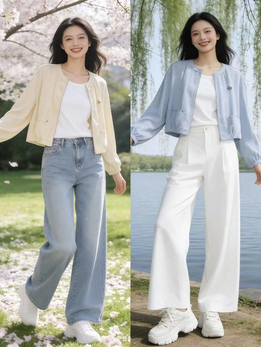 641029春上新 时尚短款圆领外套 商品图0