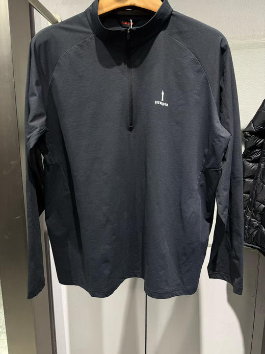 正品比音勒芬 26春男士排汗速干半拉链长袖T恤！黑科技防晒运动高尔夫 POLO衫！黑色M L XL XXL 商品图0