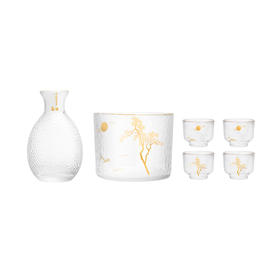 大英博物馆 葛饰北斋系列亭台赏月金边锤纹酒器套装 102460