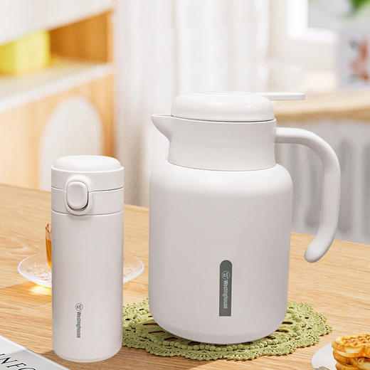 西屋 暖意随行保温套装保温杯350mL 保温壶1200mL WB3512-CNW 商品图4
