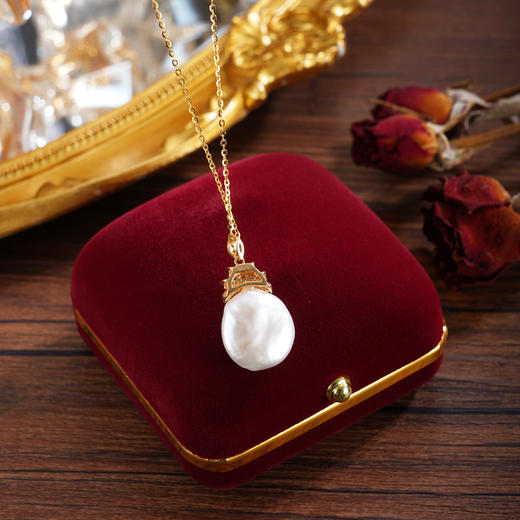 子佩集【瑰丽幻域】银S925珍珠惜王妃套链【YP0114】14.5mm珠双色城堡巴洛克2601 商品图1