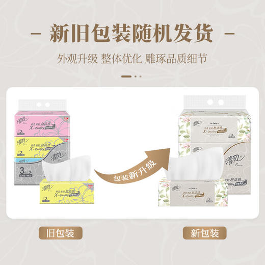 清风 超质感系列抽纸3层110抽*6包 BR0C06B-2S 商品图3
