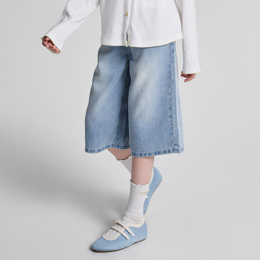 笛莎Deesha 2026年夏季新款中童女童牛仔中短裤裤子 商品图1