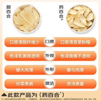 燕之坊百合150g 龙山原产小片 独立小袋无熏硫 绿豆桂圆莲子银耳枸杞羹 /粮油调味 /南北干货 /果茎食补干货 商品图6