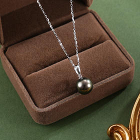 子佩集【夜色秘语】G18K珍珠惜王妃吊坠【P230267】9mm珠海水珠黑吊球（不含链）2601