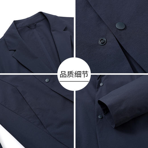 春夏新款男士牛奶丝薄款西服外套抗皱免烫防晒西装休闲潮流单西装   LSBT-CZ82601 商品图3
