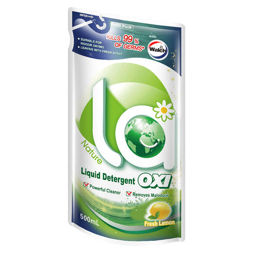 威露士 La有氧洗威露士洗衣液柠檬袋装500m*3（组合装） 1100202421003 商品图3