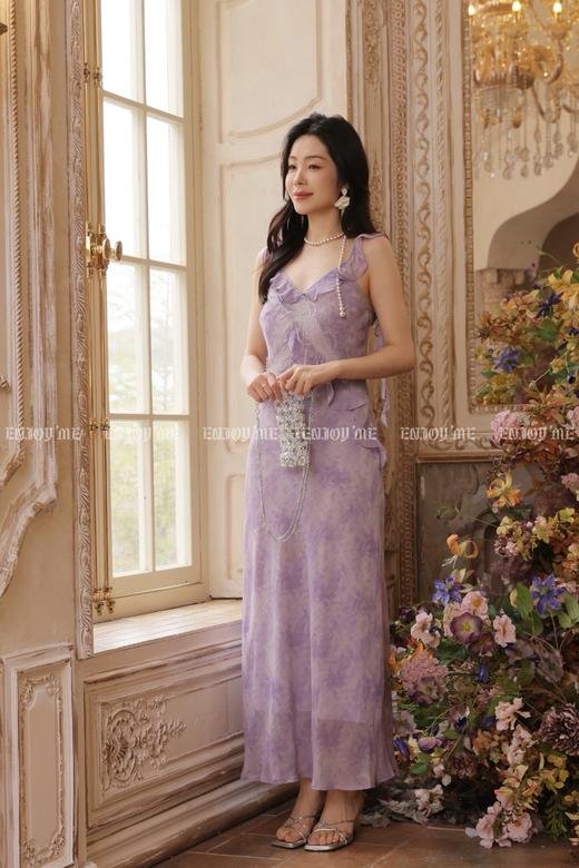 【门店同款】ENJOY夏季琉璃紫烟飘带长裙 170745558 商品图0
