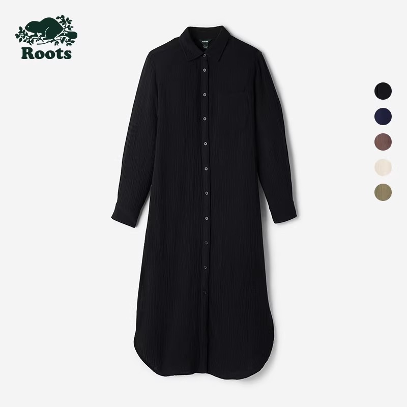 【2件9折】【ROOTS】女式ISLA衬衫裙