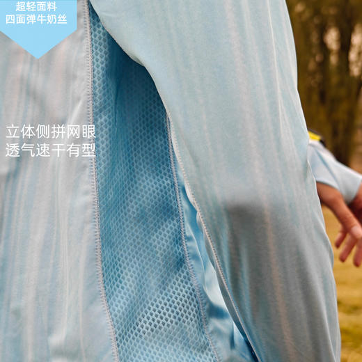 锋芒超轻透气速干加长护腕手表孔修身跑步运动长袖男 商品图3