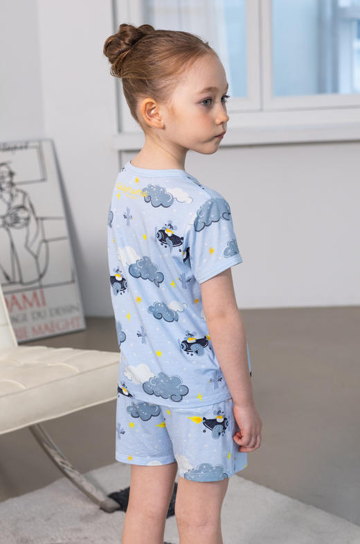 【丝麻棉天然抗菌】韩国moimoi {短袖外出套} 末一末一T恤套装春夏儿童家居服儿童套装 商品图13