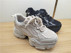 豪行春季新款24151696运动休闲中跟女单鞋网鞋专柜正品老爹鞋