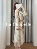 专柜实拍【古风清冷感】拉夏贝尔/La Chapelle含莱赛尔！高级气质圆领后两粒扣水墨画晕染垂感连衣裙 商品缩略图3