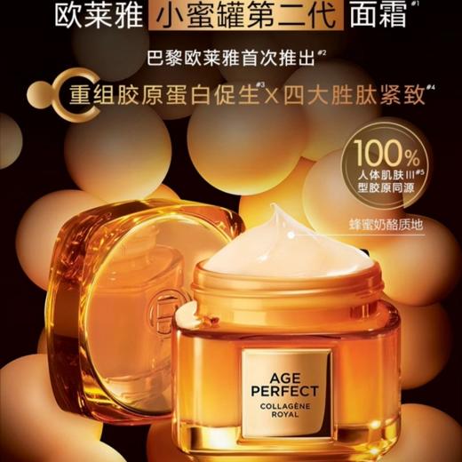 L'OREAL欧莱雅 金致臻颜花蜜胶原滋润霜60ml G4811400 商品图3