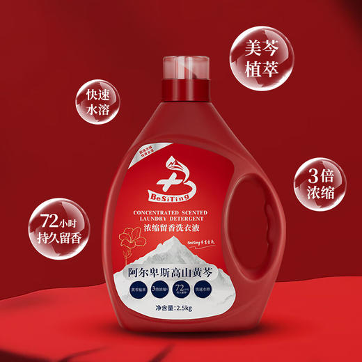 BESITING碧丝汀 阿尔卑斯高山黄芩浓缩留香洗衣液2.5kg 6976409160567 商品图4