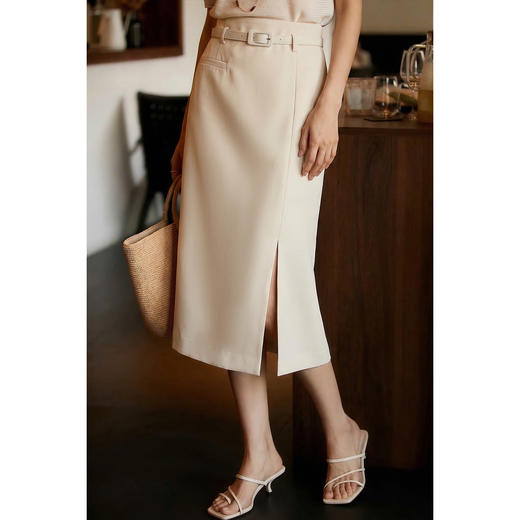 【显瘦开叉裙】米思阳2026夏季时尚高级感通勤百搭高腰显瘦包臀半身裙女4119/1459 商品图2