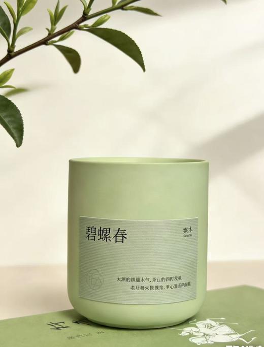 察木 碧螺春 木芯土陶杯精油蜡烛 商品图1