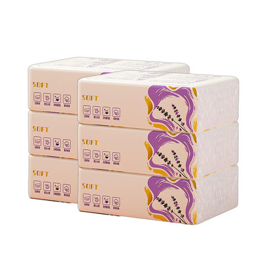 蓝漂 幽兰系列抽纸318张2提装 6922454360148-2 商品图0