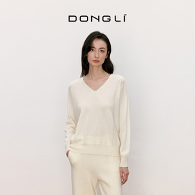 东黎 • 山羊绒女士秋季V领打底衫 3482