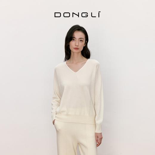 东黎 • 山羊绒女士秋季V领打底衫 3482 商品图0
