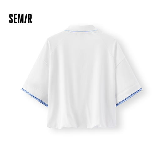 商场同款|森马POLO衫女夏季短款oversize假两件2026新款时尚衣服 商品图1
