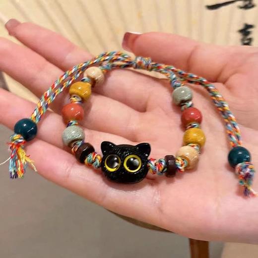 「6条装！奶香木手串」木串珠莲花手链女生新款中式手串禅意小众复古手饰闺蜜时尚饰品 商品图2