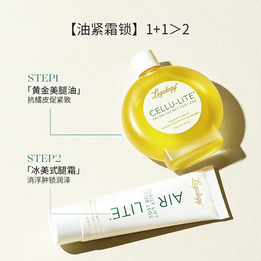 【郑州保税 美仓发货】英国Legology柔滑紧致美腿精油30ml&Legology纤盈紧致美腿霜20ml套组 商品图2