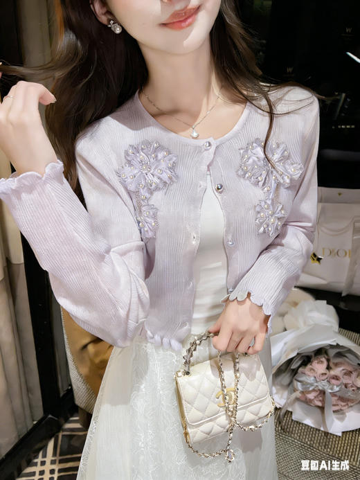 张心子【未闻花名】春夏烟钻防晒减龄外套开衫 U2603049 商品图9