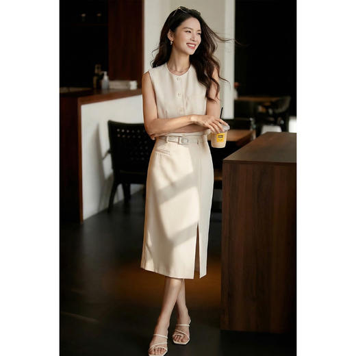 【显瘦开叉裙】米思阳2026夏季时尚高级感通勤百搭高腰显瘦包臀半身裙女4119/1459 商品图4