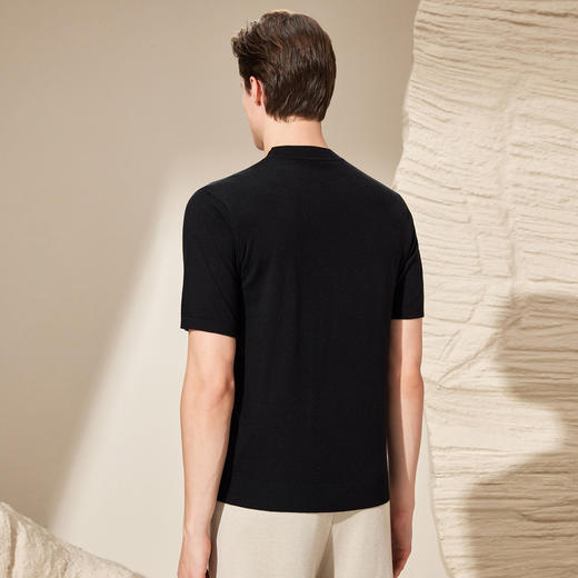 安东尼奥A&N 【精纺绵羊毛 多色可选】亲肤不扎短袖T恤男简约百搭半袖打底衫6237740 商品图10