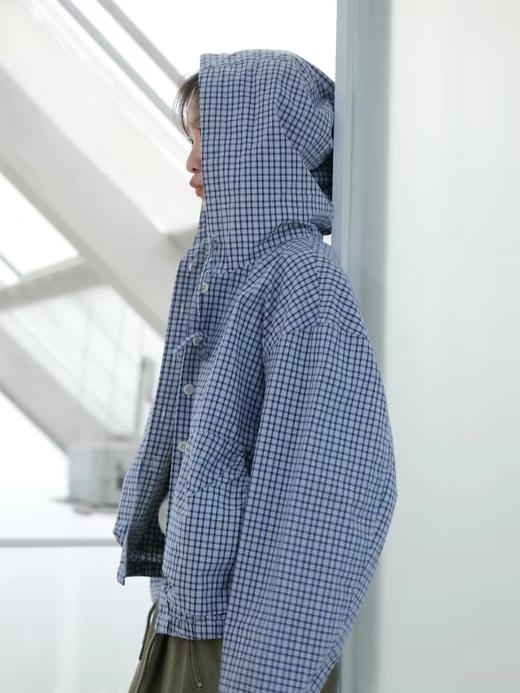 步履不停/6A23181C/色织格连帽短外套 商品图0