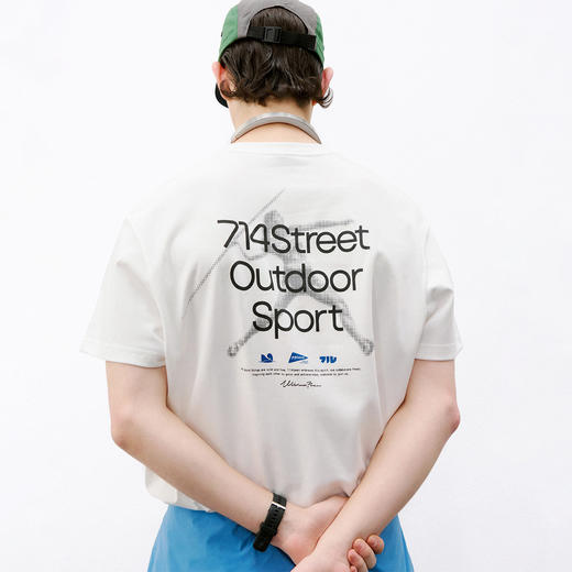 714street7A抗菌凉感网眼速干棉短袖2026夏季潮牌宽松圆领T恤男 商品图1