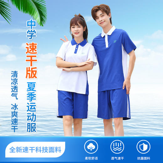 青之树【速干抑菌款】中学夏装运动服 【深圳市中小学校服供应商】 51深圳校服 商品图0