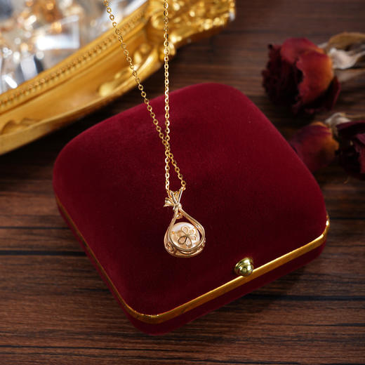 子佩集【聚宝福袋】银S925珍珠惜王妃套链【P1889】8.8mm珠镀金福袋水滴2601 商品图7