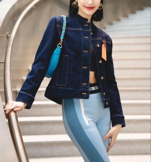 女款行李吊牌牛仔布外套la 商品图3
