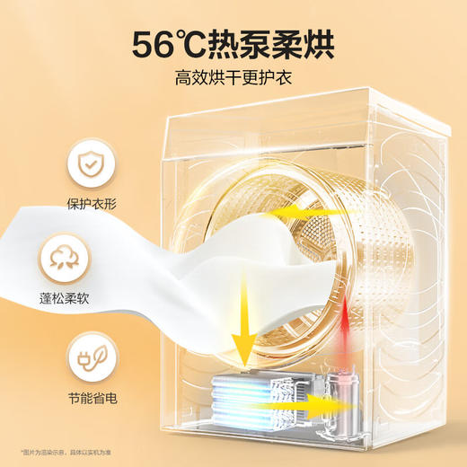 海尔（Haier）追光532洗烘套装 10kg大容量直驱滚筒洗衣机+热泵烘干机冲浪洗XQG100-BD532S+GA100-532S 商品图2