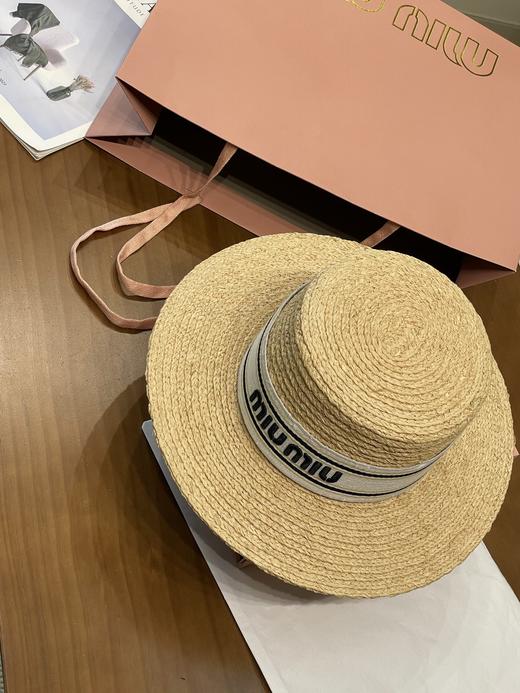 miumiu 织带字母Logo 新款草帽 两色（CO） 商品图7