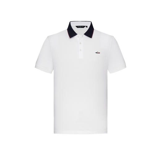 【莱赛尔】德鲨白色短袖POLO衫男青年2026夏新款撞色领翻领T恤衫 商品图3