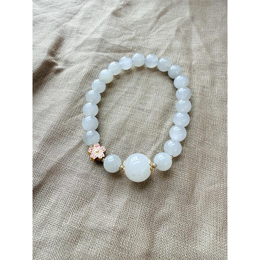 【非质量问题不退换】知玉.岁安 和田玉手串长款+短款组合 烟紫色+晴水温润灵动【配有证书】 商品图6