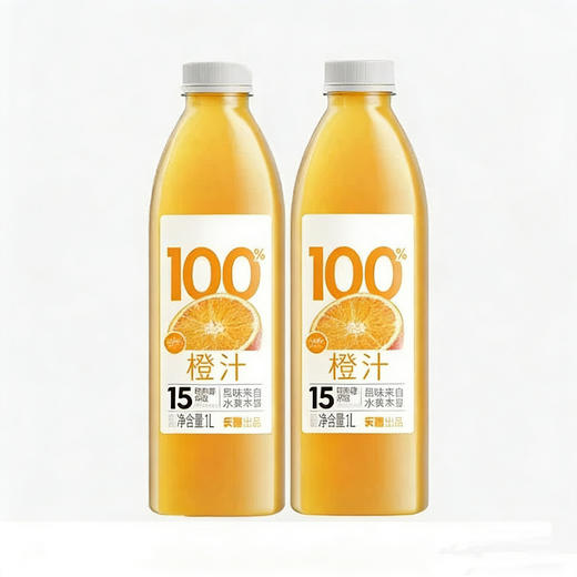 【BF】乐源100%橙汁大瓶果汁饮料1L家庭装0脂0添 商品图0