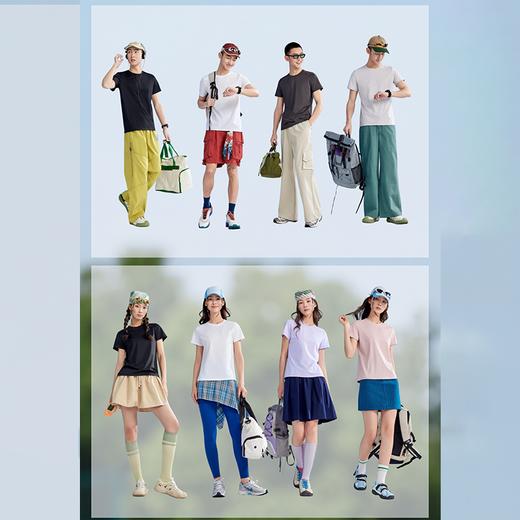 透气速干又防晒【HOUSHENG-情侣AB版薄荷凉感T恤】轻奢级微垂感锦纶冰丝面料，AB版挺阔有型又防晒，透气吸湿散热快，薄荷冰凉感性能，夜光条设计不起球不掉色 商品图11