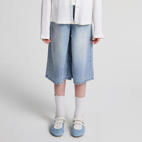 笛莎Deesha 2026年夏季新款中童女童牛仔中短裤裤子