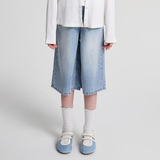 笛莎Deesha 2026年夏季新款中童女童牛仔中短裤裤子 商品图0