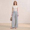 西遇花边松弛感2026年春新款设计感百褶腰头屁帘裤休闲女阔腿长裤H0060210 商品缩略图4