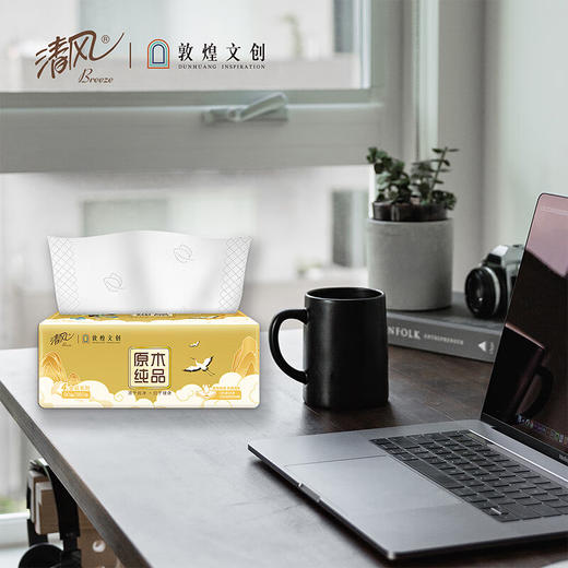 清风 原木纯品抽纸4层90抽24包(4包*6提)新旧款式随机 BR0CP90-24T 商品图4